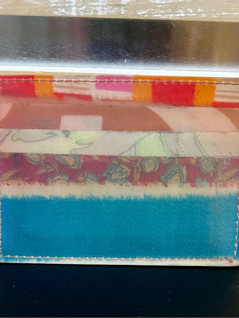 LUISA CEVESE Riedizioni Handmade Polyurethane Textile One-of-a-Kind Card Holder